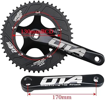 Amazon | CYSKY シングルスピードクランクセット 48T 170mm クランク