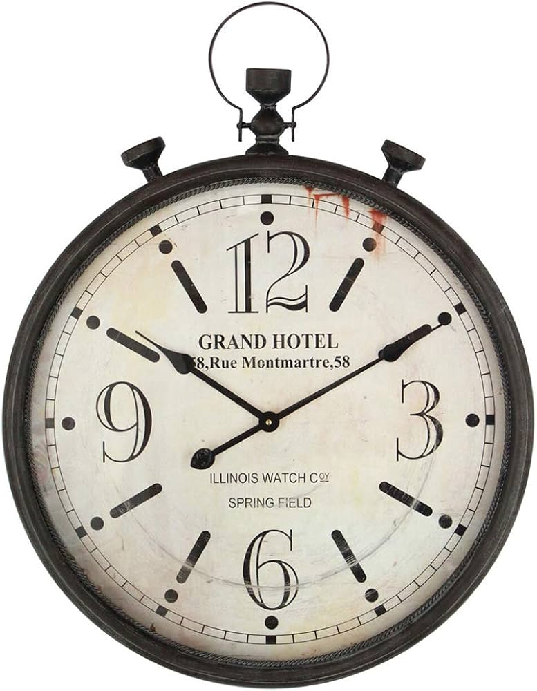 Amazon.com: JUMBO DECOR Large Pocket Watch Wall Clock, Vinatge