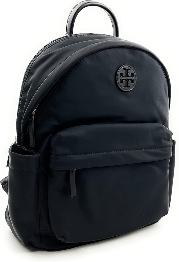 Tory Burch 88368 Black With Gold Hardware Ella Nylon Women's