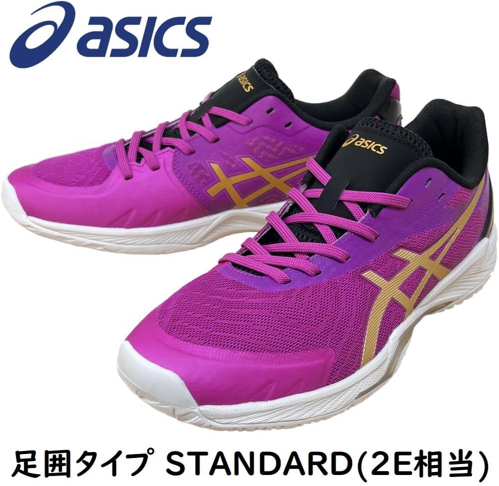 27cm asics バレーボールシューズ 黒/紫 ローテジャパンライトFF