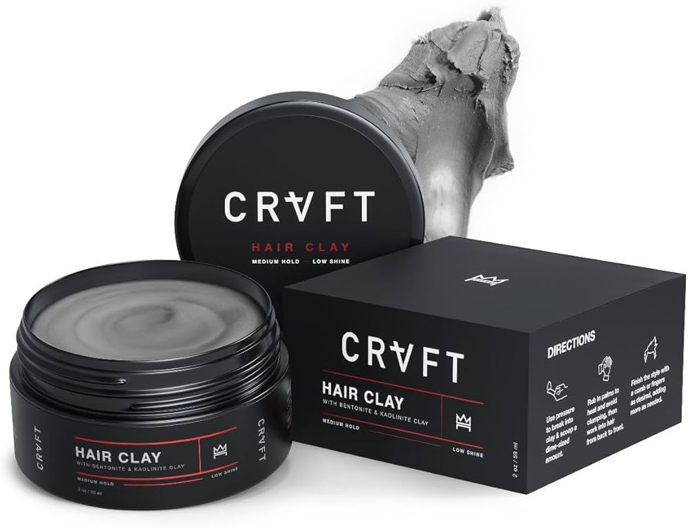 Amazon.com: CRVFT Hair Clay 2oz | Medium Hold/Zero Shine Matte