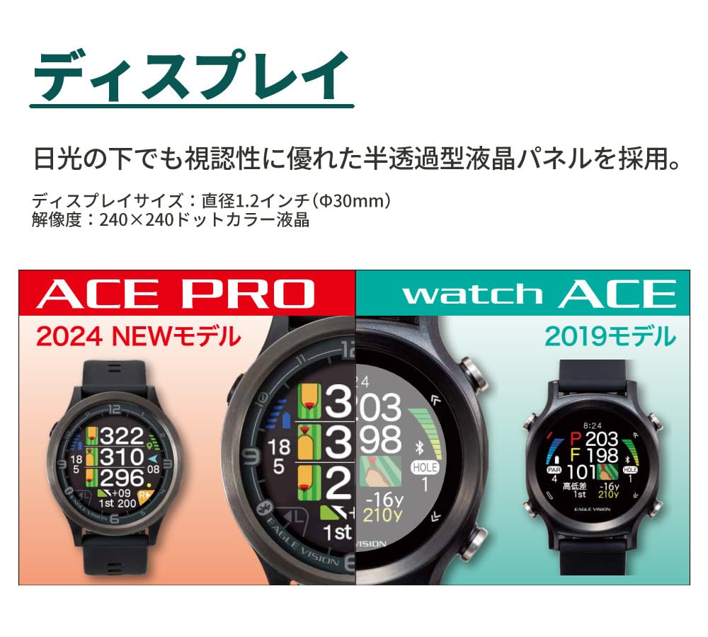 Amazon.co.jp: イーグルビジョン エースプロ ゴルフティー付き2点