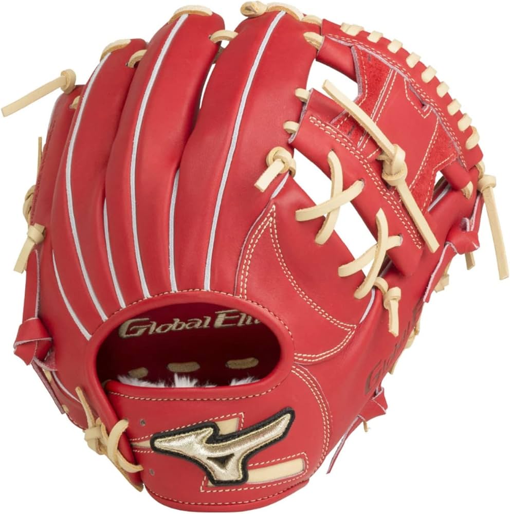 ミズノ Global Elite グローブ レッド ミズノMizuno Global Elite 軟式