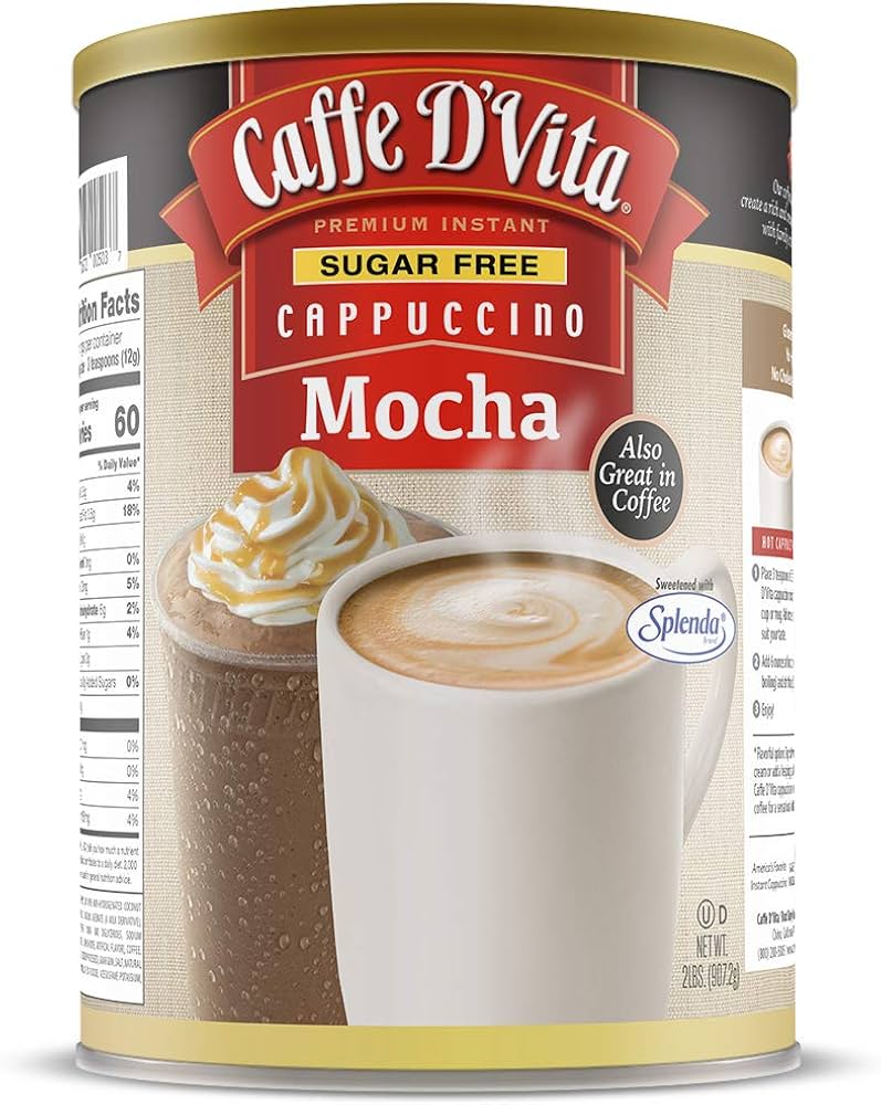 Amazon.com : Caffe D'Vita Sugar Free Mocha Cappuccino Mix - Sugar