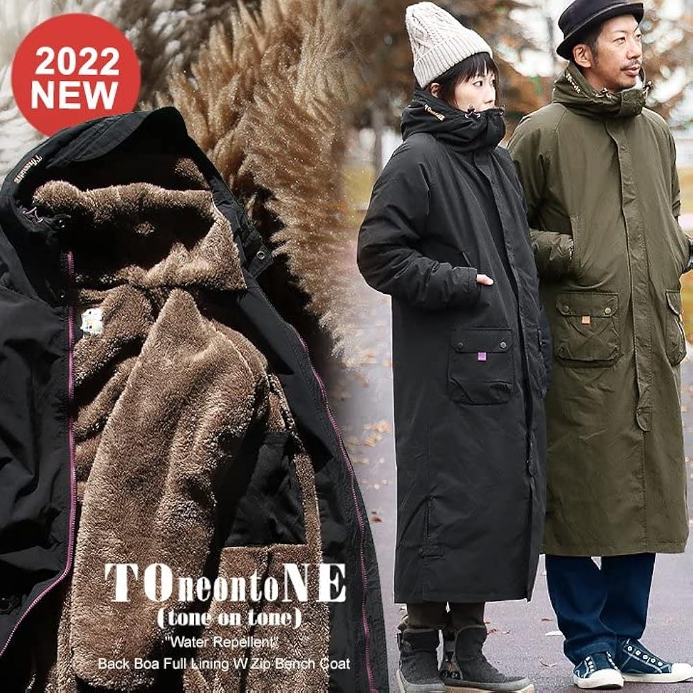 Amazon | [PATY] TOneontoNE(トーン) ベンチコート 裏ボア Wジップ