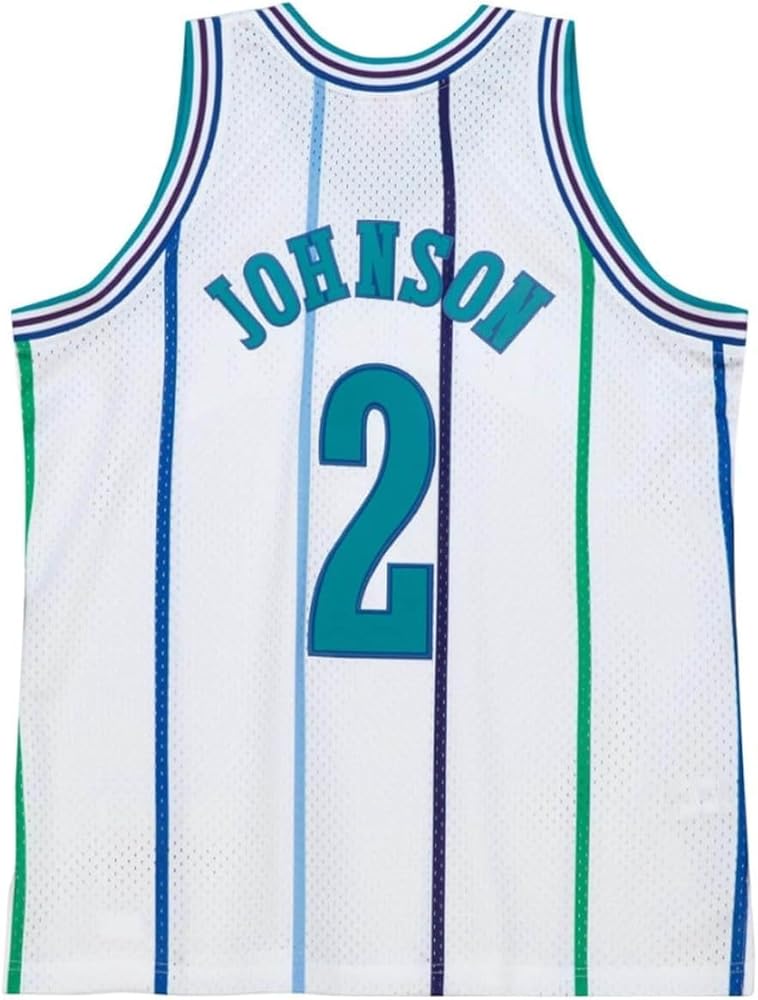 Amazon.com: Charlotte Hornets Johnson 2 Jersey - White by Mitchell