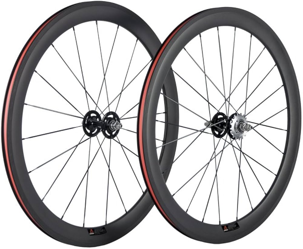 Amazon | SUPERTEAMカーボンホイール700C固定ギアホイールセット (50mm