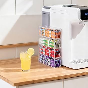 Amazon.com - AIEVE Drink Packet Organizer, Drink Mix Holder with 4