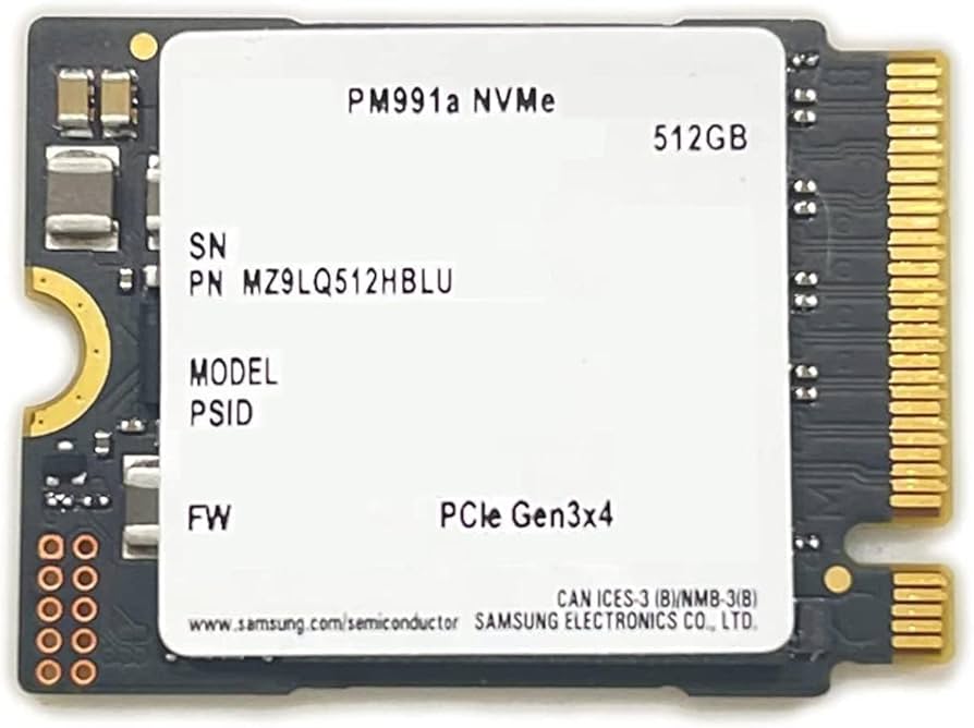 Amazon.com: Samsung 512GB SSD M.2 2230 30mm PM991a NVMe PCIe Gen3