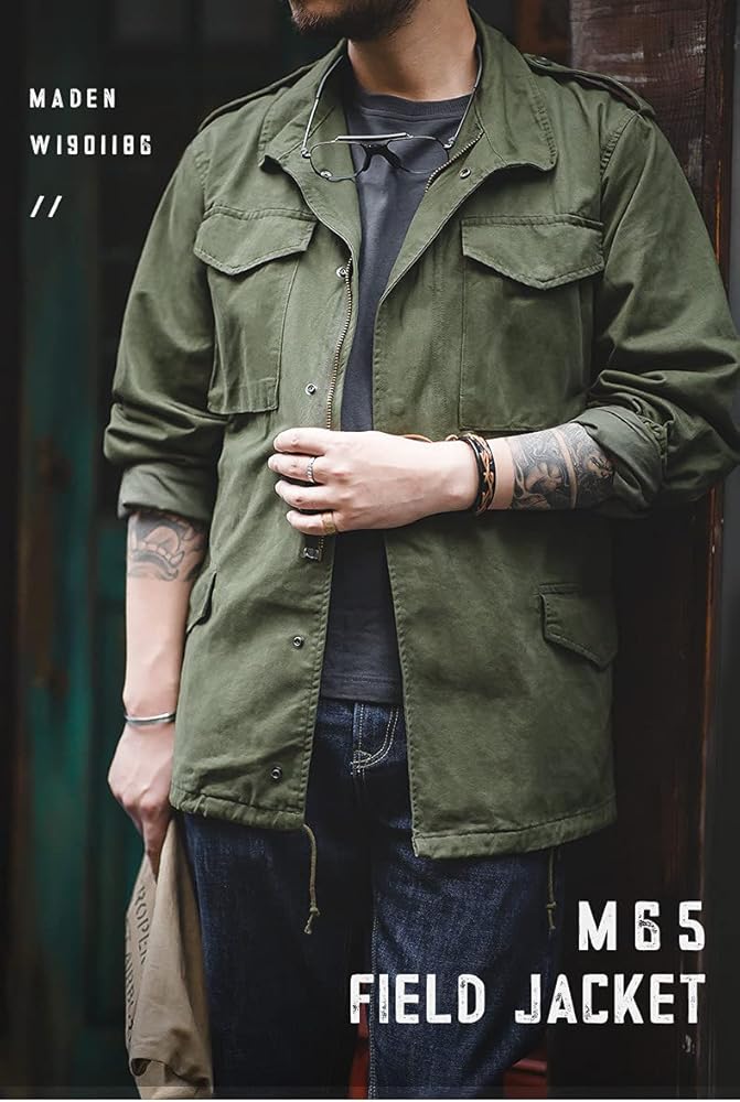 Amazon | [SHOLIND] M-65フィールドジャケット メンズ ストレッチ