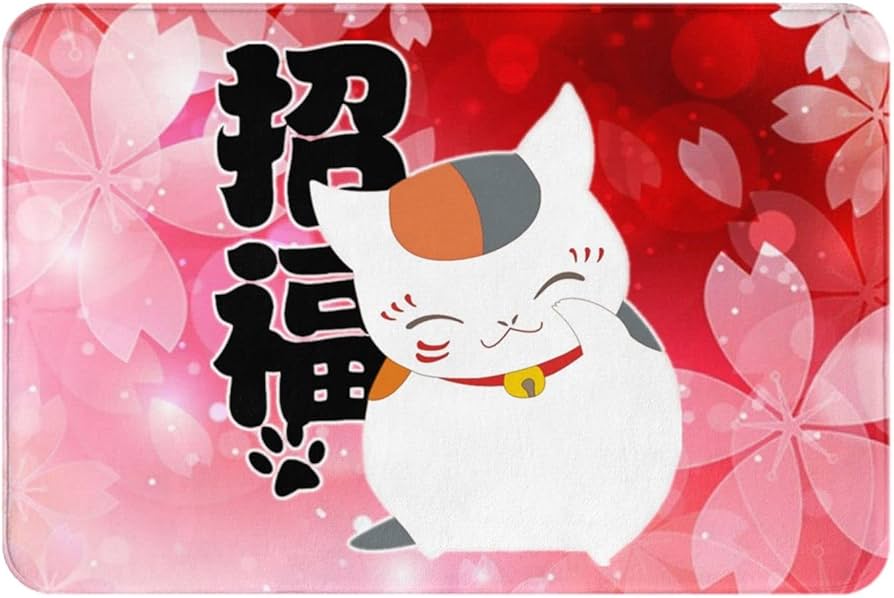 Amazon | バスマット 夏目友人帳 ニャンコ先生 猫 アニメ お風呂マット