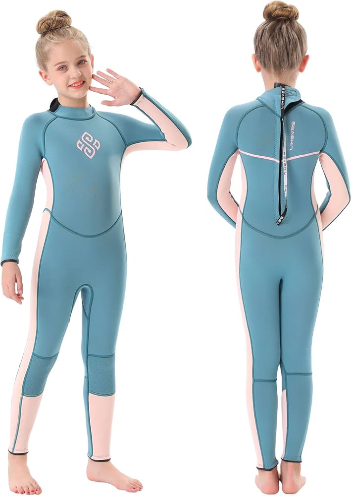 Amazon.com: Seaskin Kids Wetsuit for Girls Toddlers, 3mm Back Zip