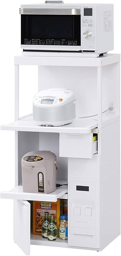 Amazon｜[エムケー精工] レンジ台 (米びつ) 米容量12kg 幅57cm 【日本