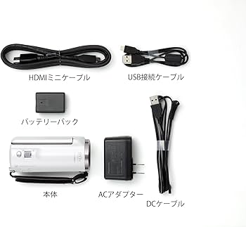 Amazon.co.jp: Panasonic HC-V480MS-W HD Video Camera, 32GB, High