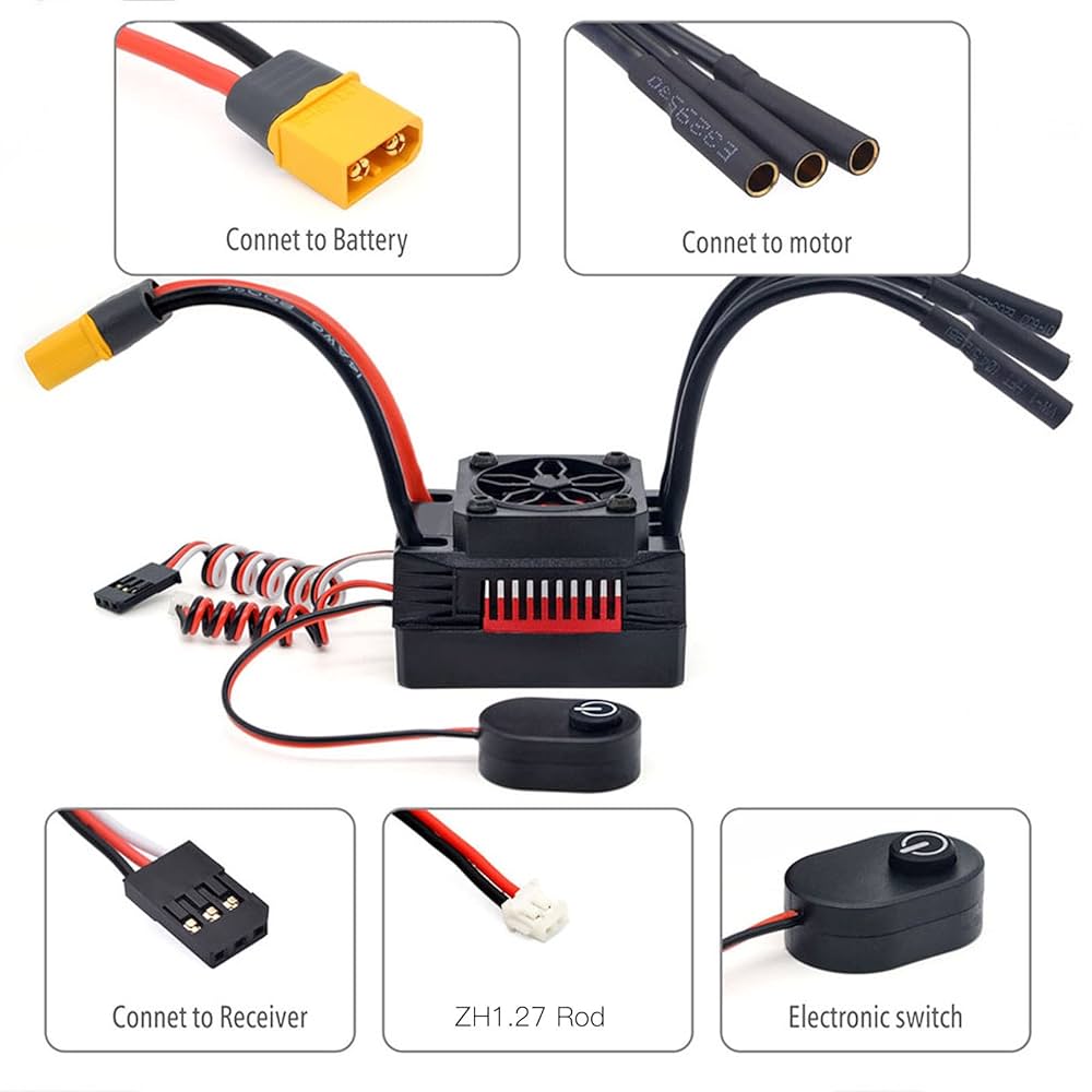 E17 2個セットタミヤ ブラシレスモーター ESC 04S センサー付