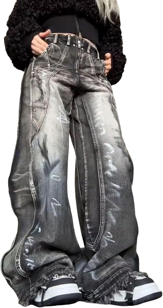 MEOKIM Men's & Women's Y2K Jeans - Retro Fashion Street Clothing