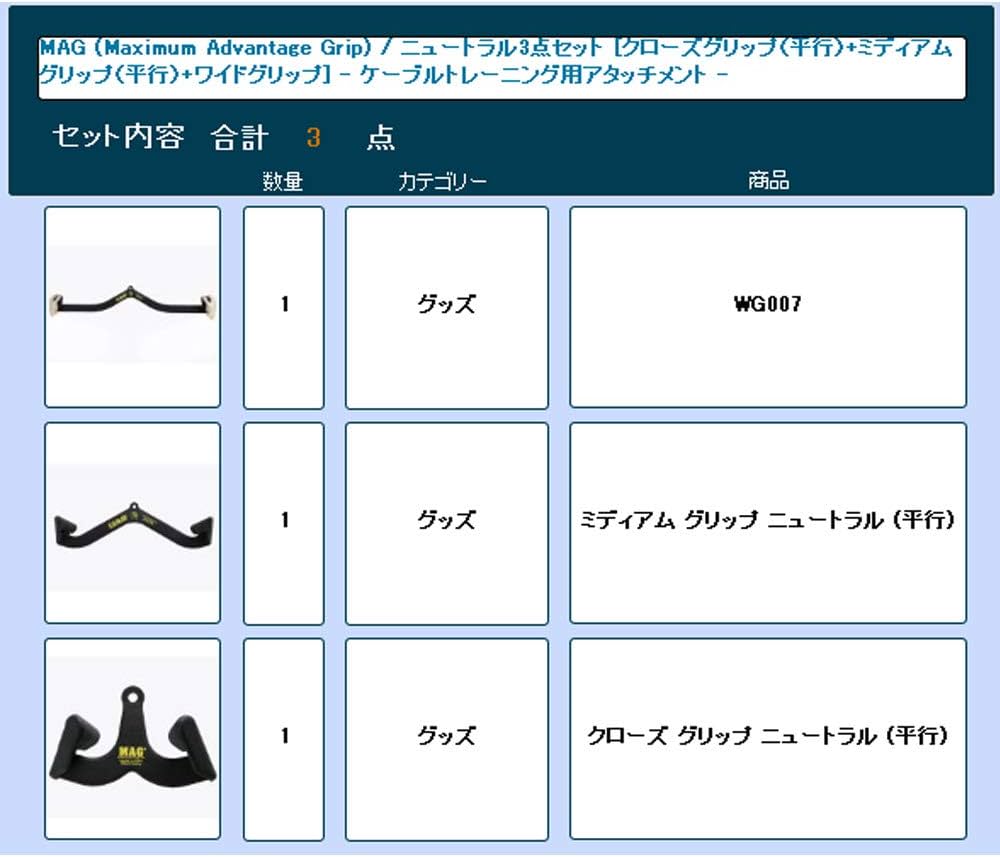 Amazon | MAG (Maximum Advantage Grip) ニュートラル3点セット