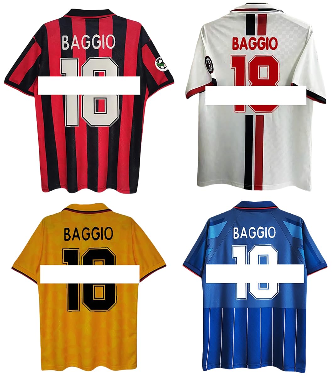希少品/サッカーユニフォーム/lotto・AC MILAN・BAGGIO・18番 超希少
