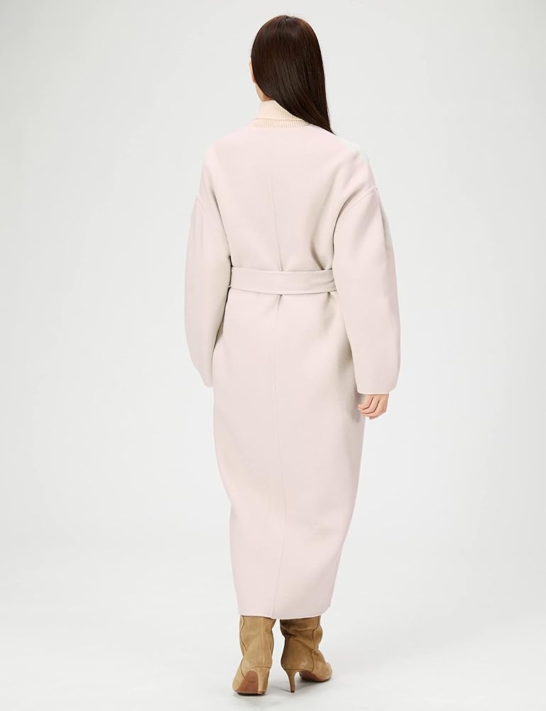 Amazon.co.jp: [ミラオーウェン] 袖ボリューム接結ノーカラーコート