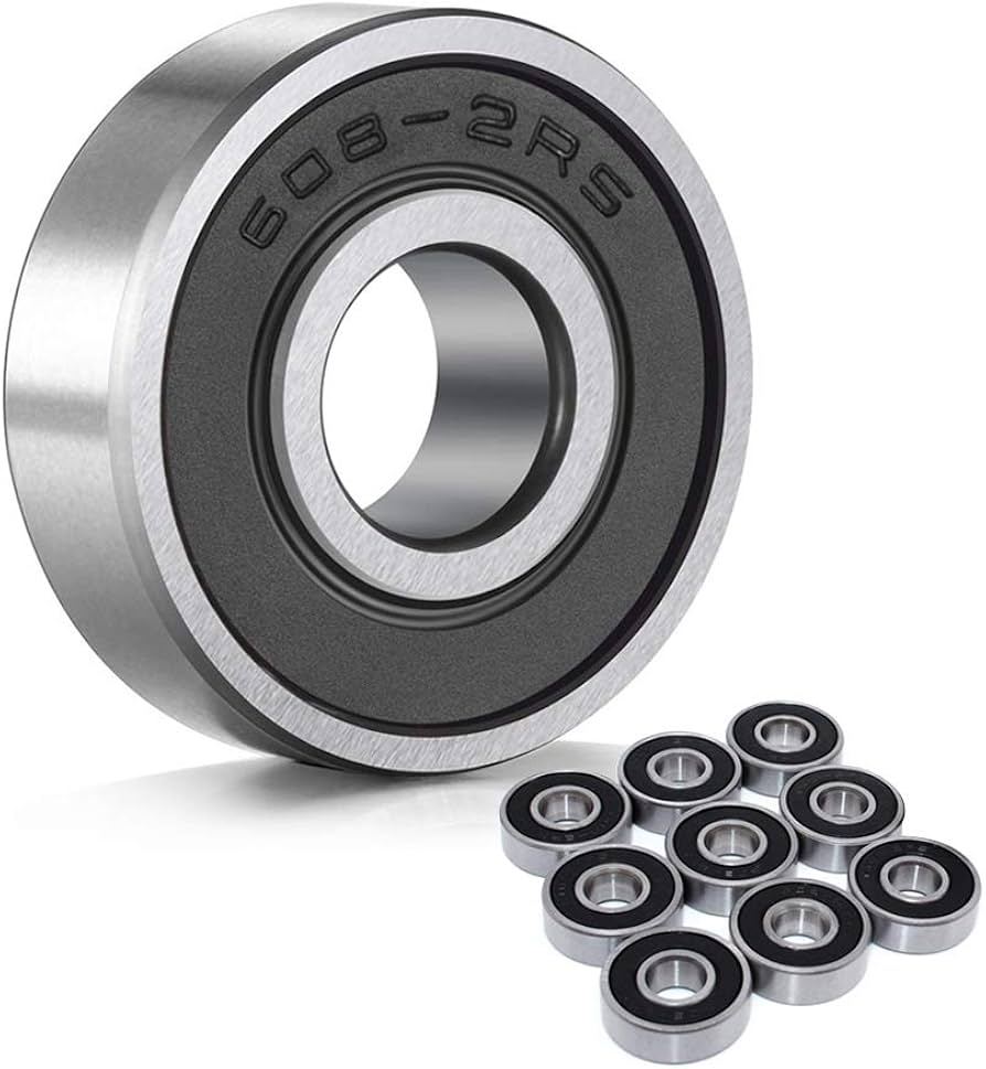Wellgo 608-2RS Ball Bearings Skateboard Bearings Double Rubber