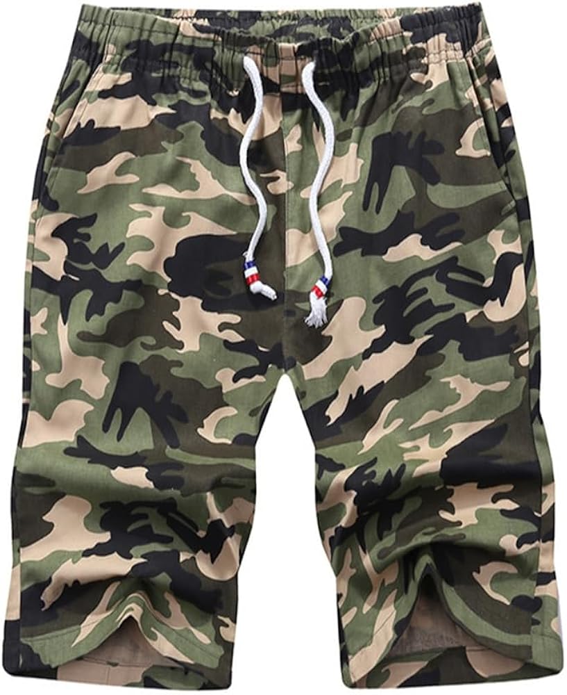 Amazon | Wanghongカモフラ 迷彩 柄 ハーフ ショート パンツ 短パン
