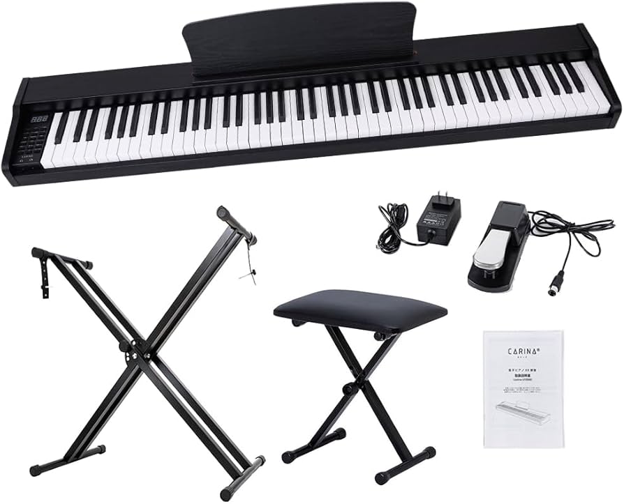 m CARINA 電子ピアノ 88鍵盤 椅子付き 2021年製 Amazon | Carina 電子