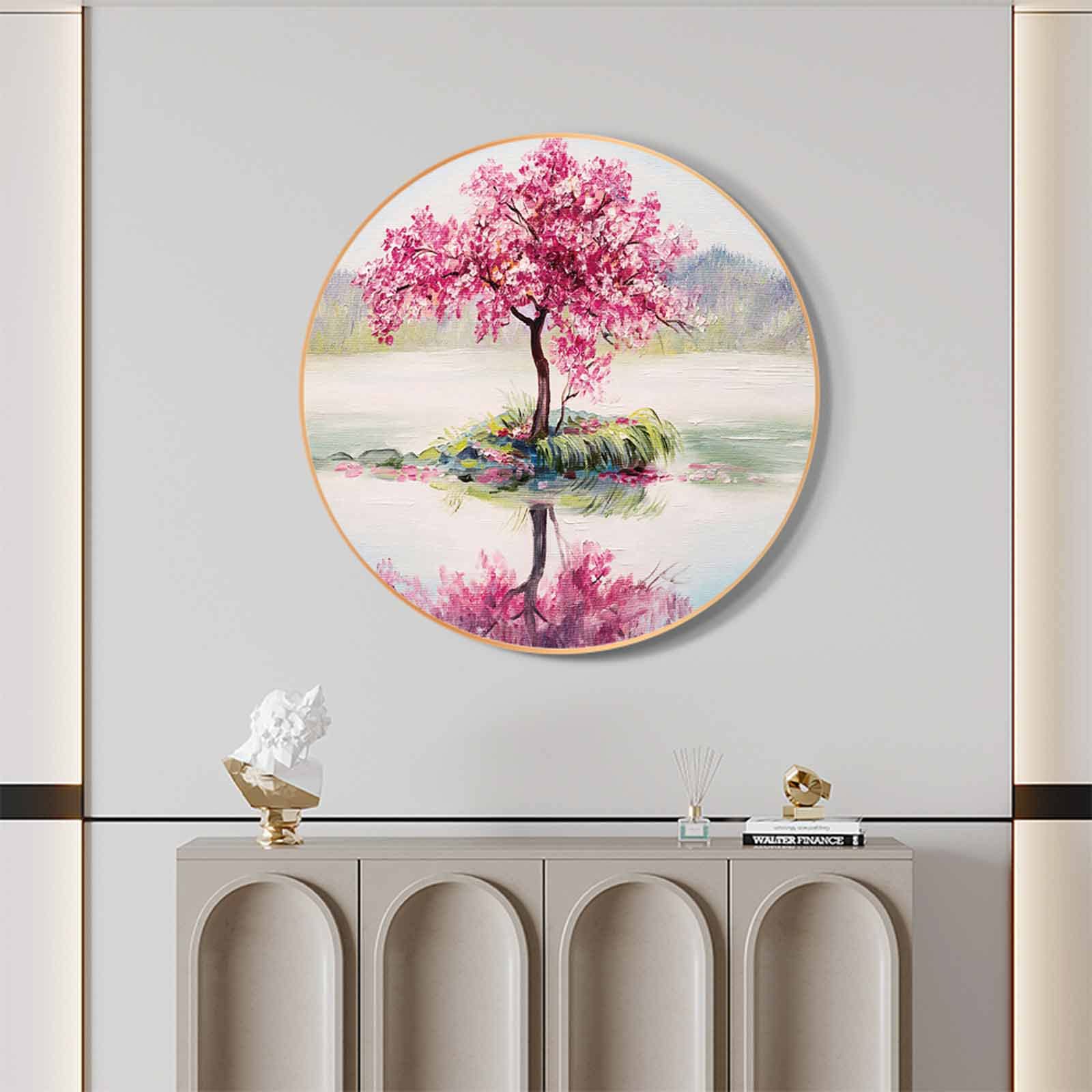油絵春桜金縁額縁