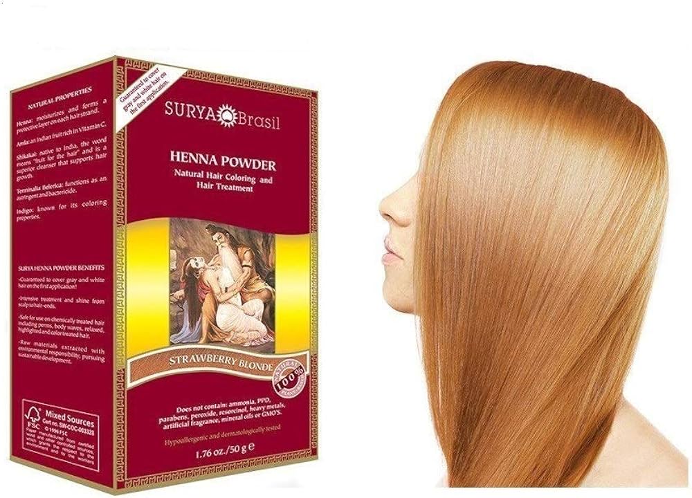 Amazon.com : Surya Brasil Products Henna Powder, Strawberry Blonde