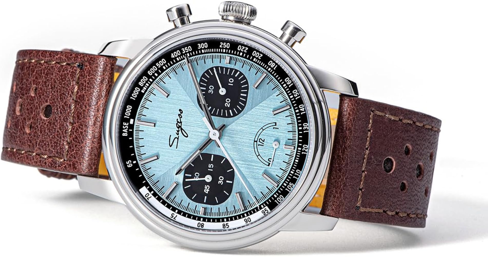 Amazon.com: Chrono Hertiage S438.03.Z Brown Racing Leather ST1906