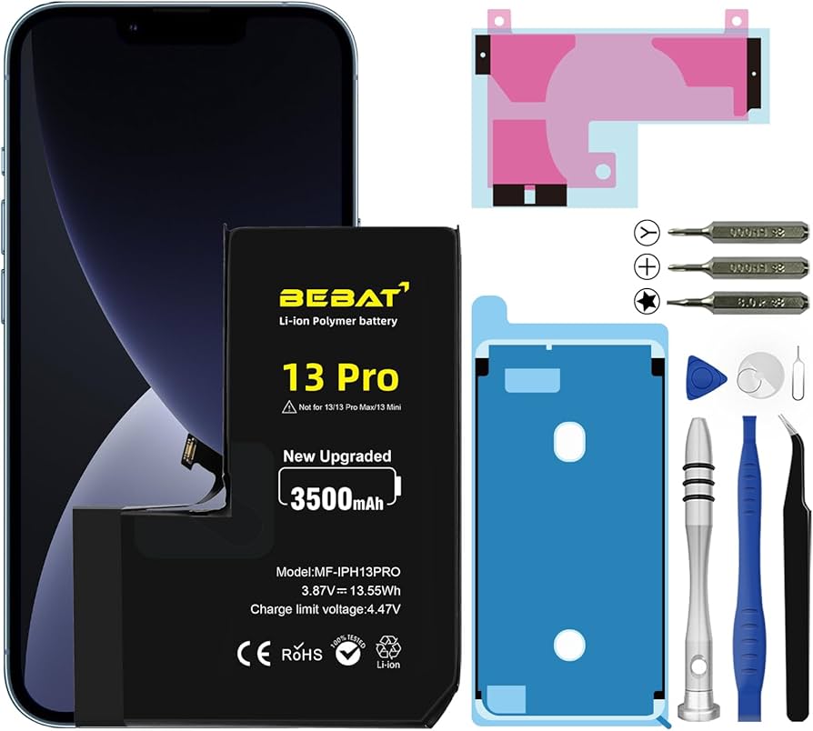 Amazon.com: BEBAT Replacement for iPhone 13 Pro Battery, 3500mAh