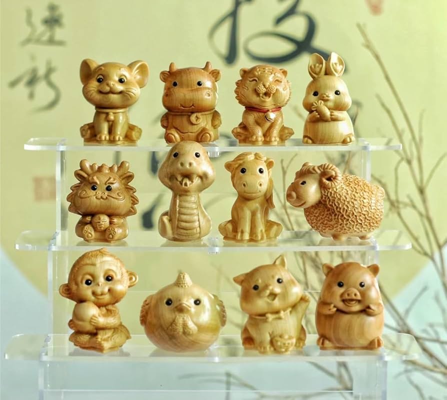 Amazon.co.jp: 干支 置物 十二支セット 縁起物 正月 動物 迎春 正月