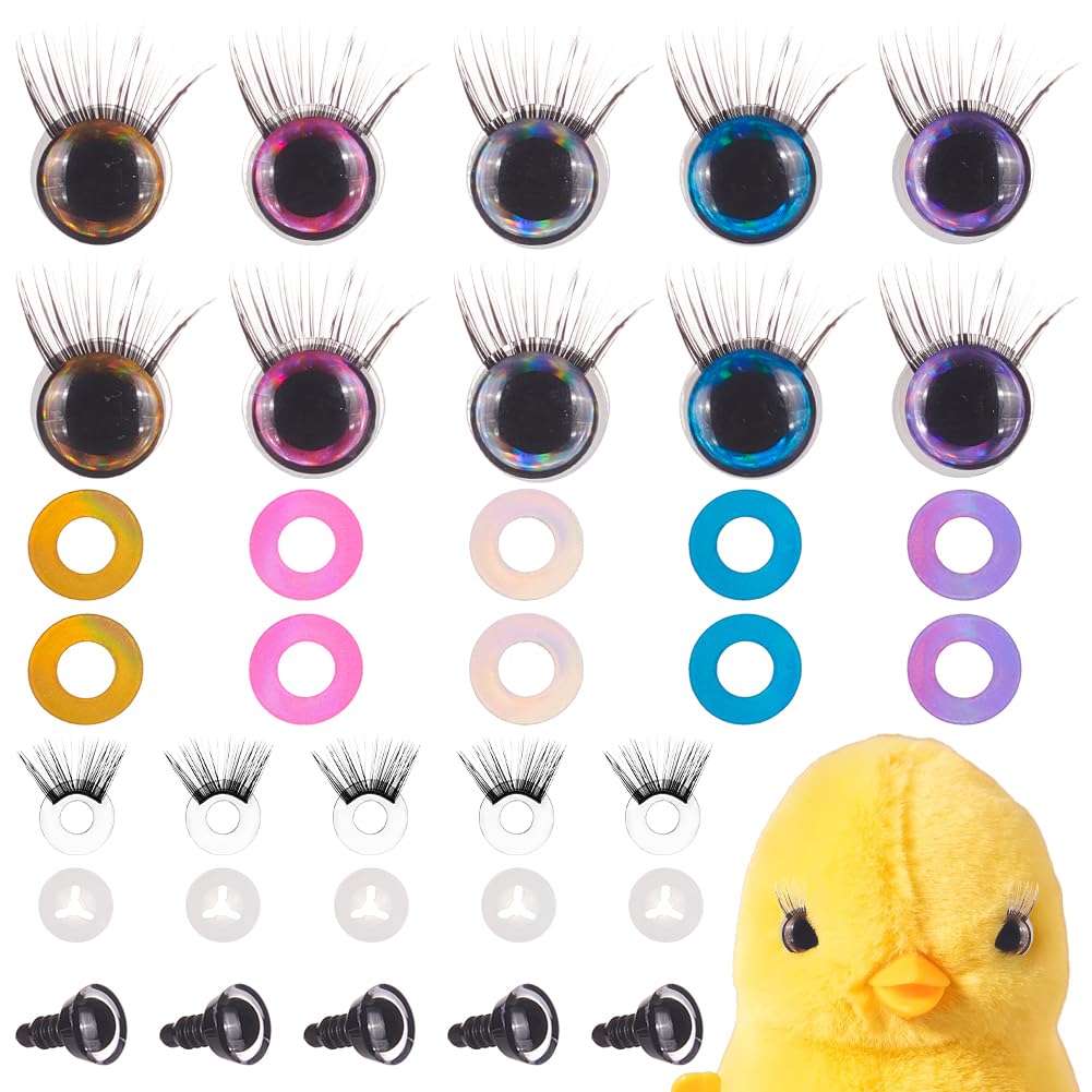 Amazon.co.jp: PH PandaHall さし目 ぬいぐるみまつげ ドール 目玉