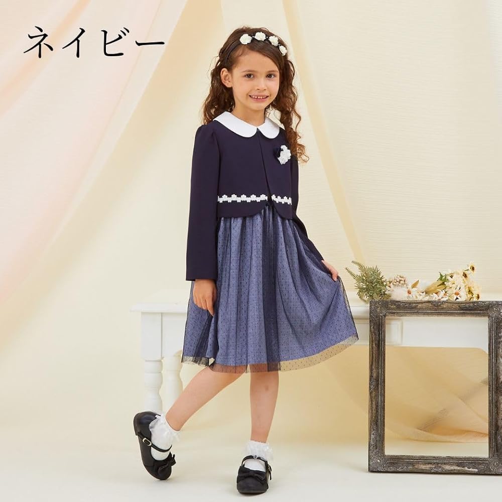 CHOPIN ショパン 格子柄アンサンブル ワンピース ボレロ 入学式 卒園式