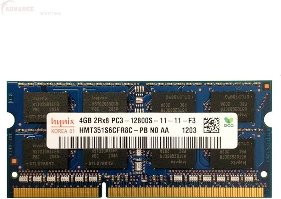 Hynix 4GB DDR3 Memory SO-DIMM 204pin PC3-12800S 1600MHz