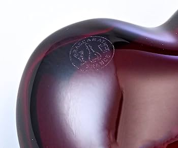 ○希少美品！ Baccarat バカラ ハート ペーパーウェイト パープル 紫