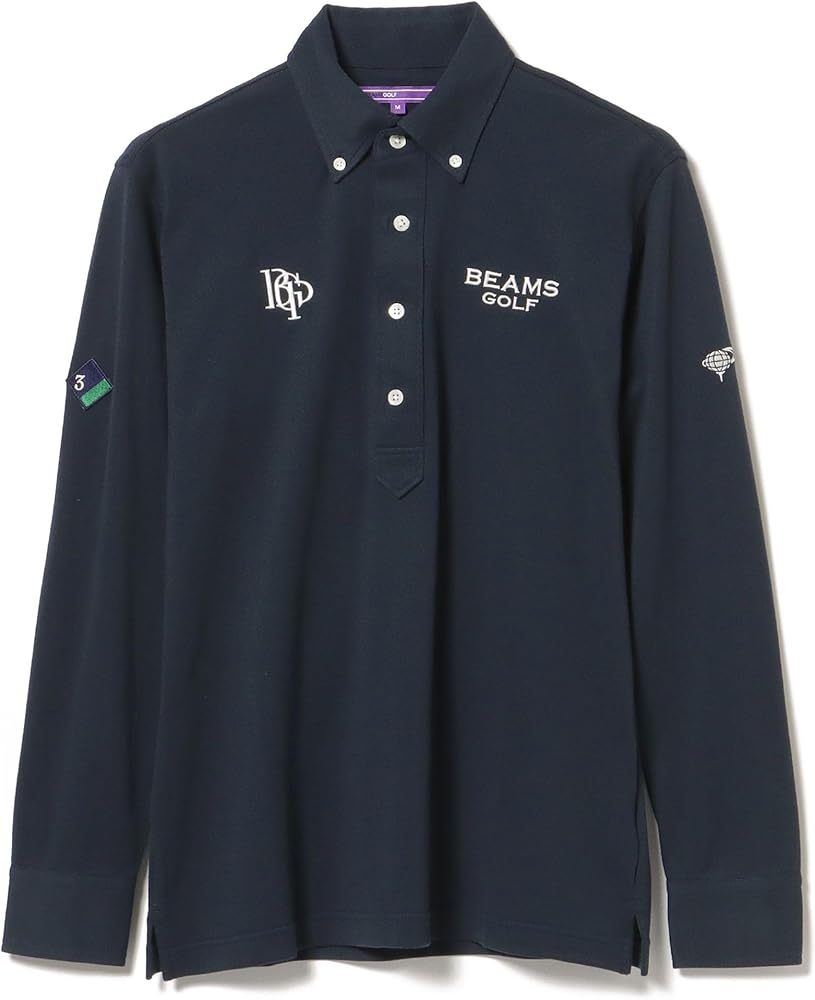 Amazon | [ビームスゴルフ] L/Sポロ PURPLE?LABEL /?スフィダンテ ベア