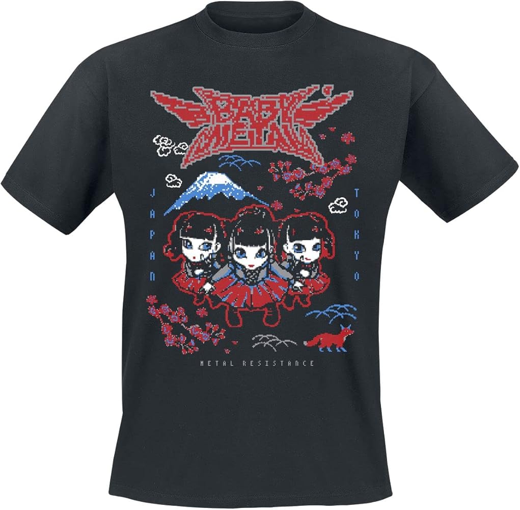 Amazon.com: Babymetal Unisex Pixel Tokyo Design T-Shirt (XL