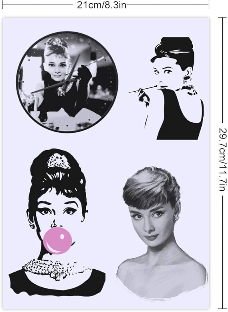 Amazon.co.jp: 防水ステッカーセット オードリー・ヘップバーン Audrey