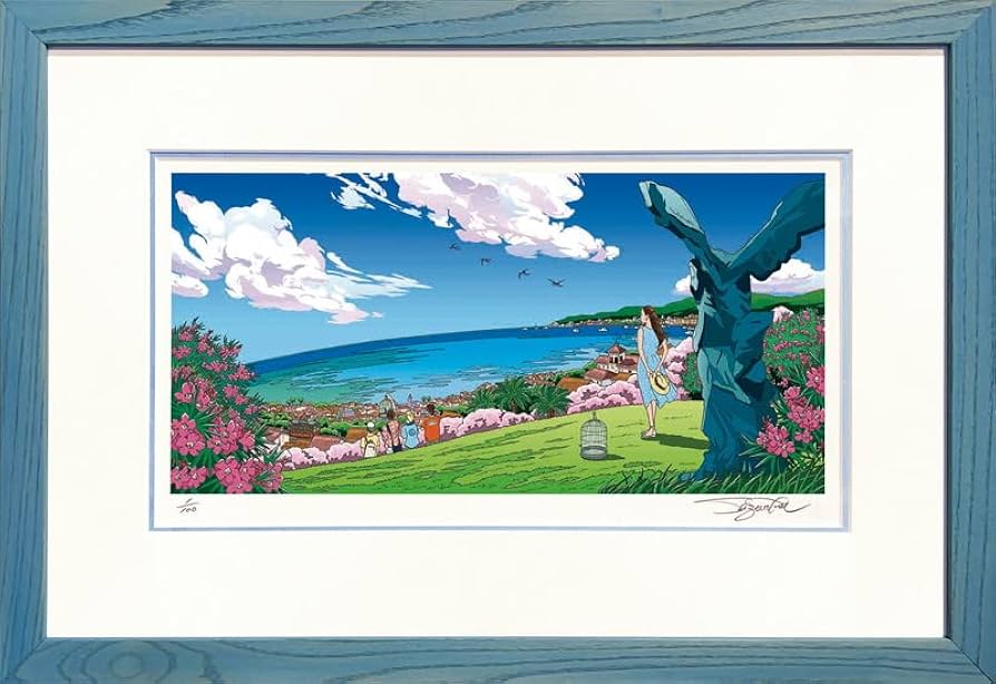 Amazon.co.jp: わたせせいぞう 版画（ジクレー）「BLUE WINGS」 : ホビー