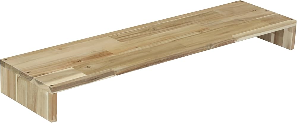 Amazon.co.jp: WOODPRO アカシア モニター台 デスクシェルフ 幅93cm 高
