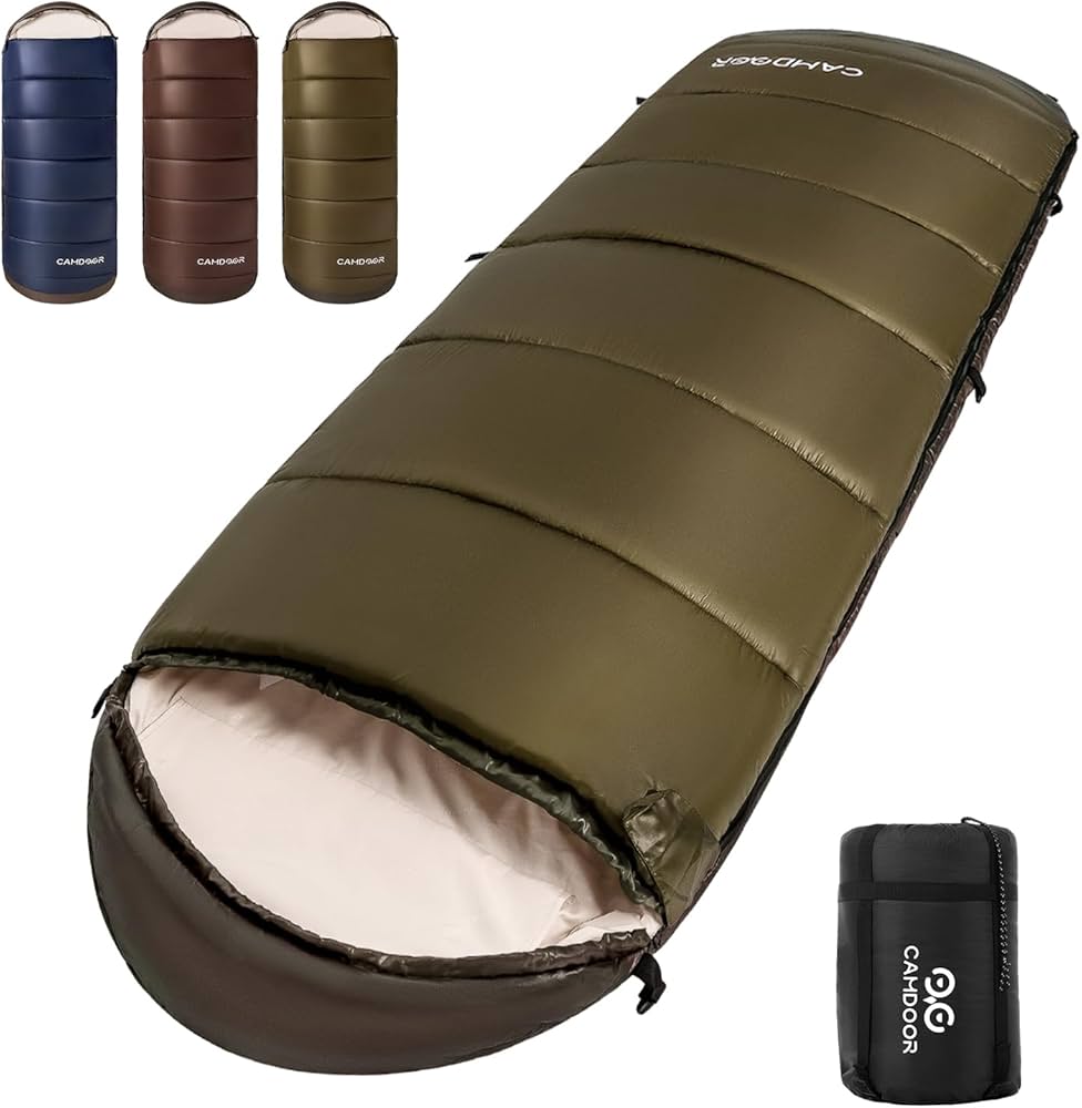 Amazon.co.jp: 寝袋 冬用 CAMDOOR【人工ダウン&2個連結可】シュラフ 冬