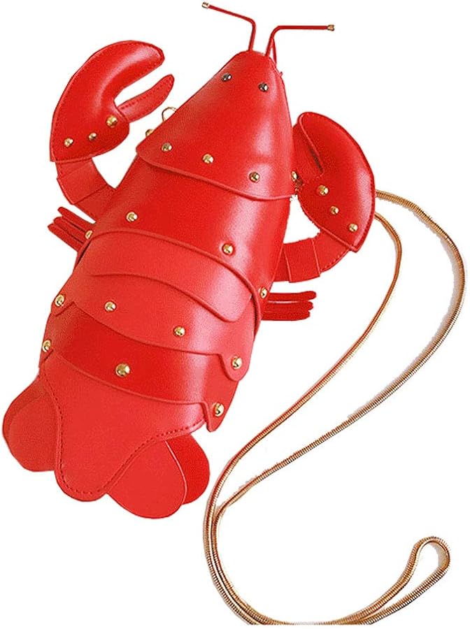 MILATA Lobster Shaped Crossbody Bag Purse Women PU Leather Rivets