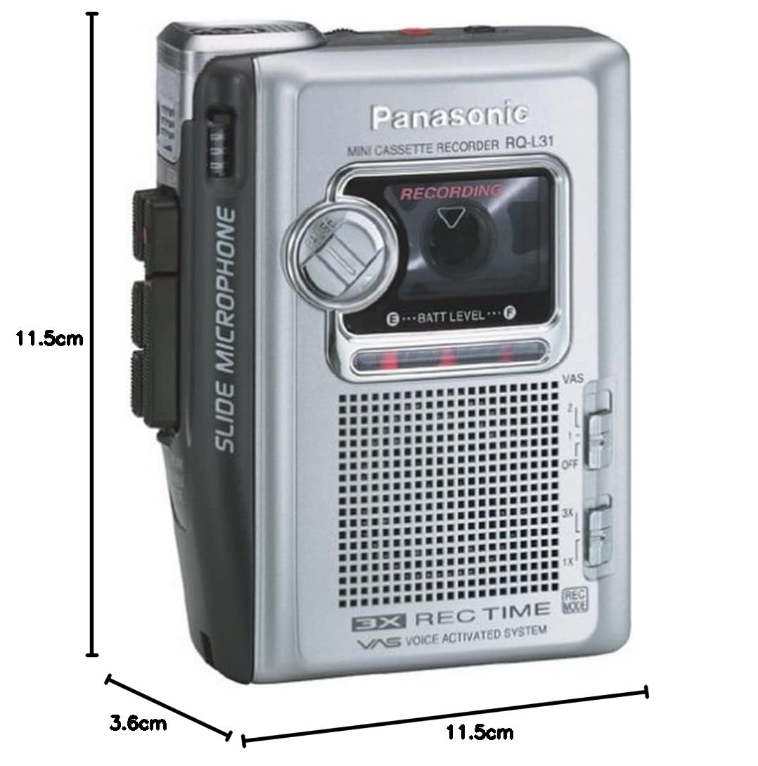 Panasonic RQ-L31 Portable Cassette Recorder with Slide Microphone