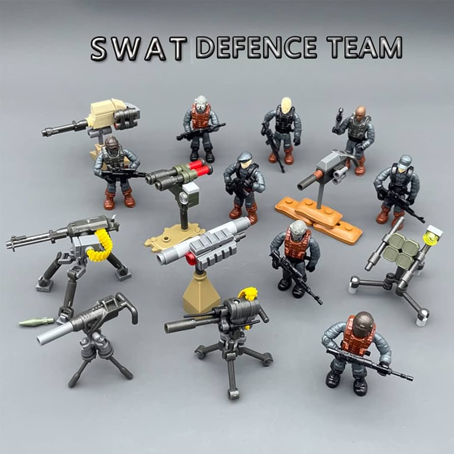 Amazon.co.jp: Uvini SWAT ミニミリタリーアクションフィギュア 武器と