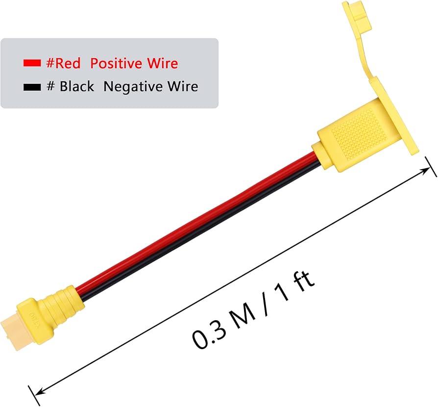Amazon.com: CERRXIAN 1ft 12AWG XT60 Male to Female Mount Panel