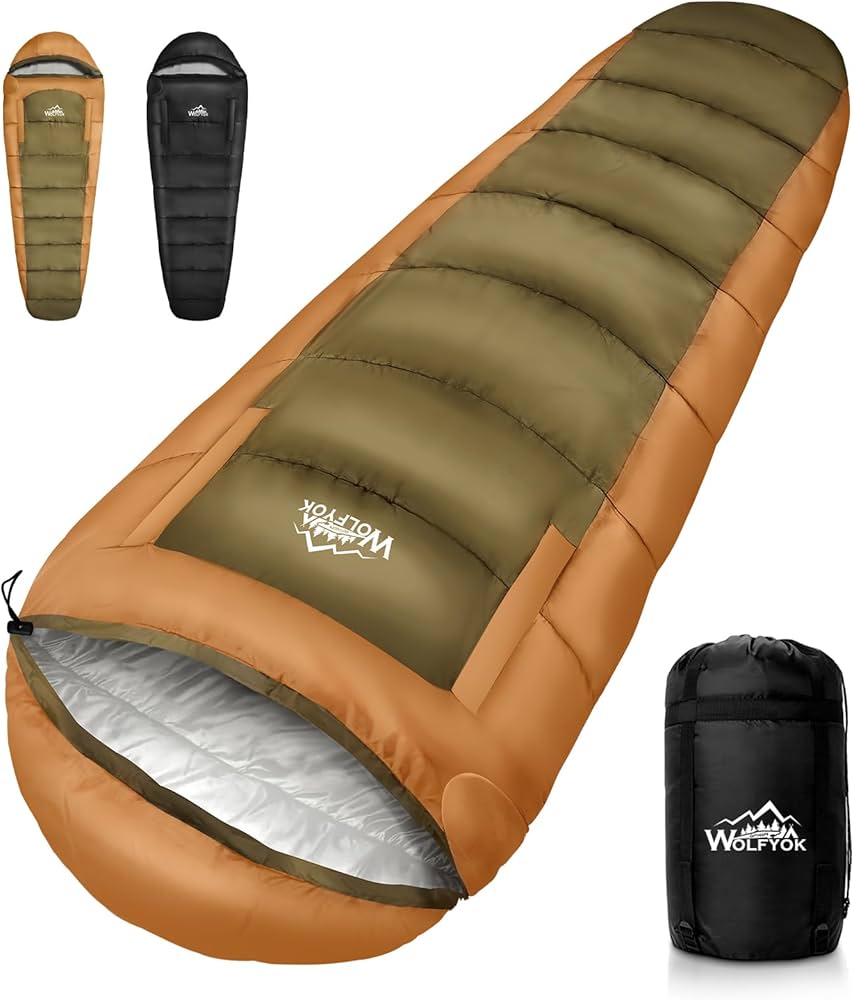 Amazon.co.jp: 寝袋 冬用 マミー型 【両手出せる可能・230T防水