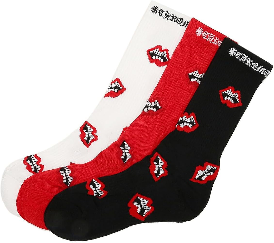 Amazon.co.jp: [クロムハーツ] ソックス 靴下 3足セット ホワイト