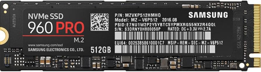 Amazon.com: Samsung 960 PRO NVMe M.2 512GB SSD (MZ-V6P512BW