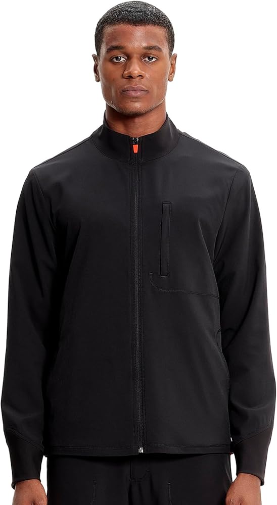 Amazon.com: Cherokee Infinity Mens Zip Front Scrub Jacket, Rib