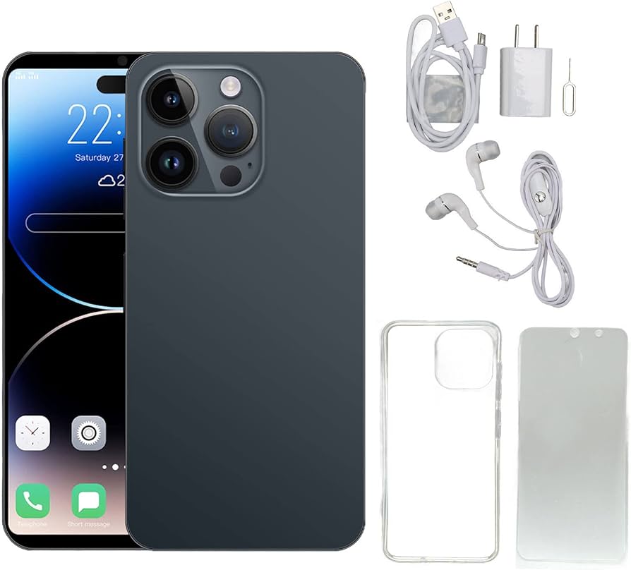 Amazon | I14 Promaxスマートフォン、6.1インチHD 4GB 64GBデュアルSIM